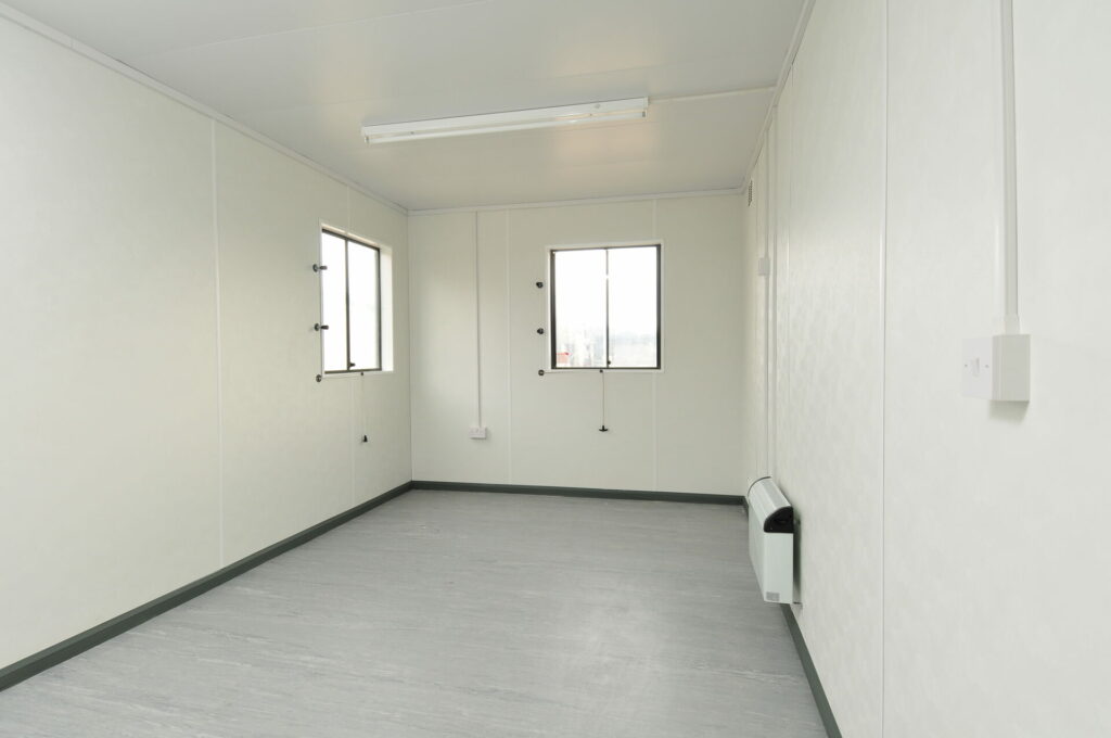 Inside a modular cabin after refurbishment